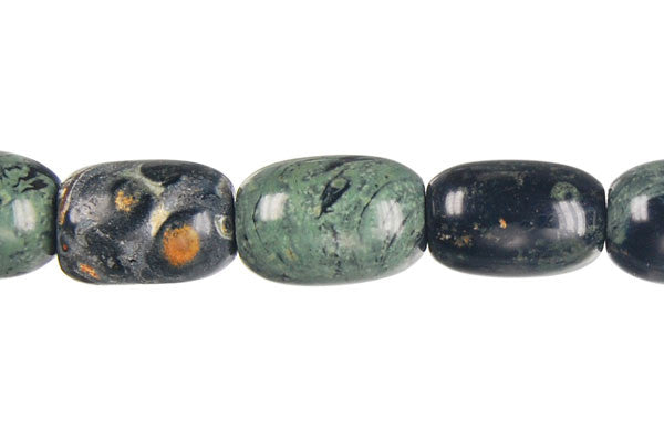 Kambaba Jasper Beads - Drum - 10x14mm - 16-inch - unbranded beads for jewelry making
