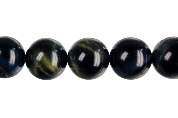 Blue Tiger's Eye Beads - Blue Tiger Eye Round - 14mm - 16-inch - unbranded beads for jewelry making