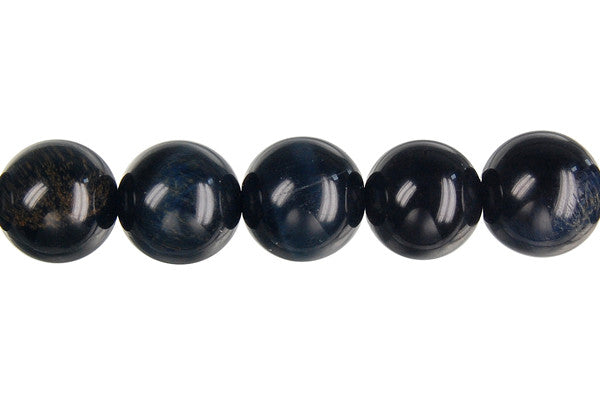 Blue Tiger's Eye Beads - Blue Tiger Eye Round - 12mm - 16-inch - unbranded beads for jewelry making