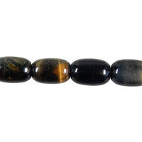 Blue Tiger's Eye Beads - Blue Tiger Eye Drum - 6x9mm - 16-inch - unbranded beads for jewelry making