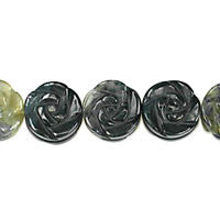 Blue Tiger's Eye Beads - Blue Tiger Eye Carved Rose - 14x14mm - 16-inch - unbranded beads for jewelry making