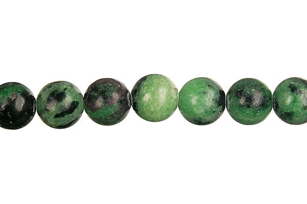 Ruby Zoisite Beads - Coin - 10x10mm - 16-inch - unbranded beads for jewelry making
