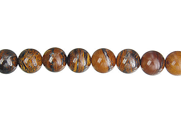 Tiger Iron Jasper Beads - Tiger Iron (AAA) Round - 14mm - 16-inch - unbranded beads for jewelry making