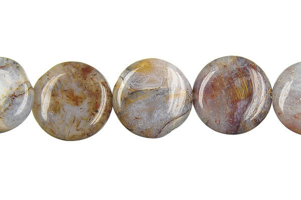 Pietersite Beads - Button - 16mm - 16-inch - unbranded beads for jewelry making