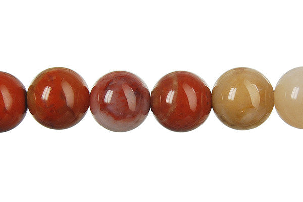 Oregon Picture Jasper Beads - Round - 12mm - 16-inch - unbranded beads for jewelry making