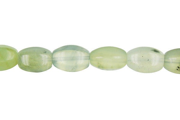 New Jade Beads - Hexagon Rice - 8x12mm - 16-inch - unbranded beads for jewelry making