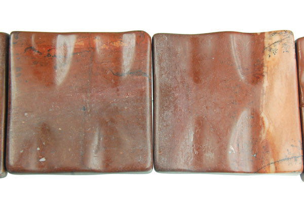 Leopard Skin Jasper Beads - Wavy Square - 40x40mm - 16-inch - unbranded beads for jewelry making