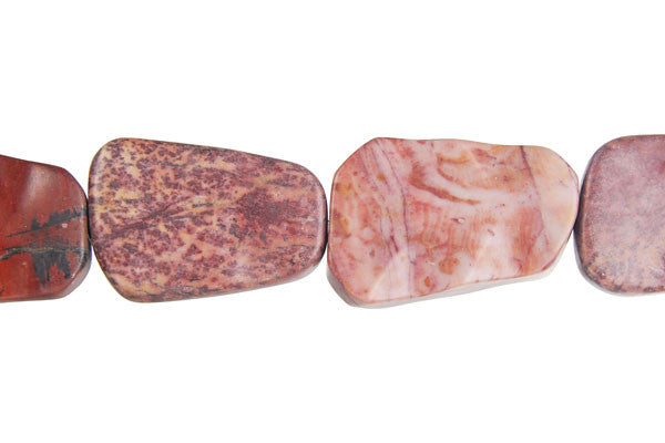 Leopard Skin Jasper Beads - Wavy Ladder - 18x28mm - 16-inch - unbranded beads for jewelry making