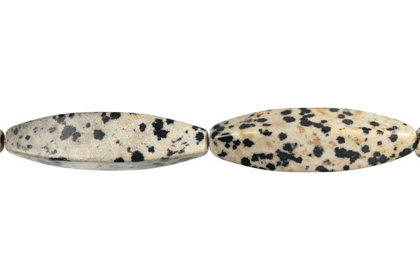 Dalmatian Jasper Beads - Square Rice - 10x40mm - 16-inch - unbranded beads for jewelry making