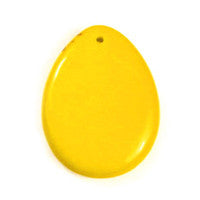 Yellow Crystal Glass Pendants: Briolette - 1 Style