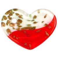 Lampwork Art Glass Heart Donut Pendants - 7 Styles