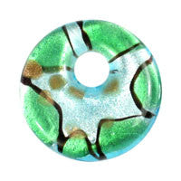 Lampwork Art Glass Donut Top Hole Pendants - 3 Styles