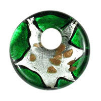 Lampwork Art Glass Donut Top Hole Pendants - 3 Styles