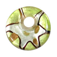 Lampwork Art Glass Donut Top Hole Pendants - 3 Styles