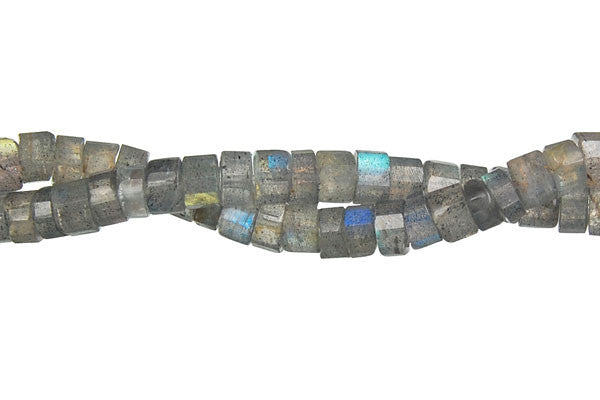 Labradorite Beads - Faceted Disc - 3x5mm - 14-15 - unbranded beads for jewelry making