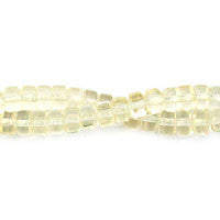 Citrine Quartz Glass Beads - Puffy Disc - 4x6mm - 16-inch - unbranded beads for jewelry making