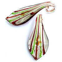 Lampwork Art Glass Smooth Leaf Pendants - 52 Styles