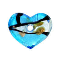 Lampwork Art Glass Heart Donut Pendants - 7 Styles