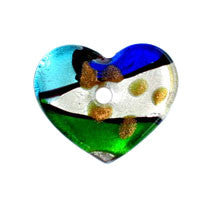 Lampwork Art Glass Heart Donut Pendants - 7 Styles