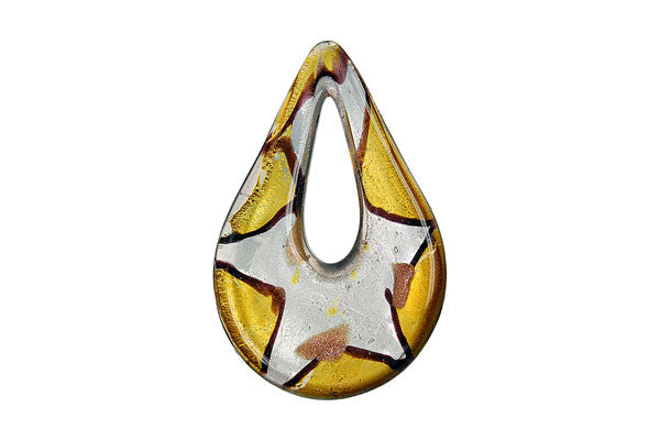 Lampwork Art Glass Briolette Donut Pendants - 16 Styles
