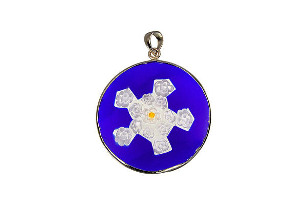 Millefiori Glass Pendants: Coin - 1 Style