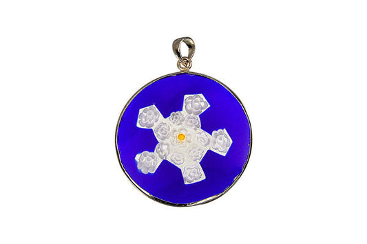 Millefiori Glass Pendants: Coin - 1 Style