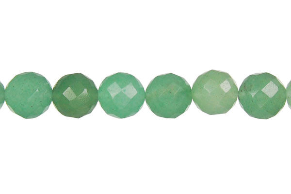 Green Aventurine Beads - Faceted Round - 8mm - 16-inch - unbranded beads for jewelry making