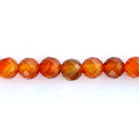 Red Agate Beads - Faceted Round - 8mm - 16-inch - unbranded beads for jewelry making