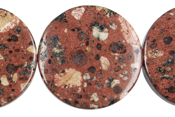 Mica Quartz Beads - Coin - 30x30mm - 16-inch - unbranded beads for jewelry making