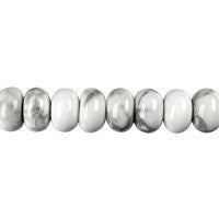 Howlite Beads - Rondelle - 5x8mm - 16-inch - unbranded beads for jewelry making