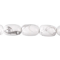Howlite Beads - Drum - 10x14mm - 16-inch - unbranded beads for jewelry making