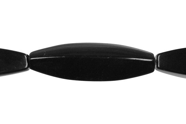 Black Jasper Beads - Square Rice - 10x40mm - 16-inch - unbranded beads for jewelry making