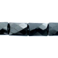 Black Jasper Beads - Faceted Rectangle - 10x14mm - 16-inch - unbranded beads for jewelry making