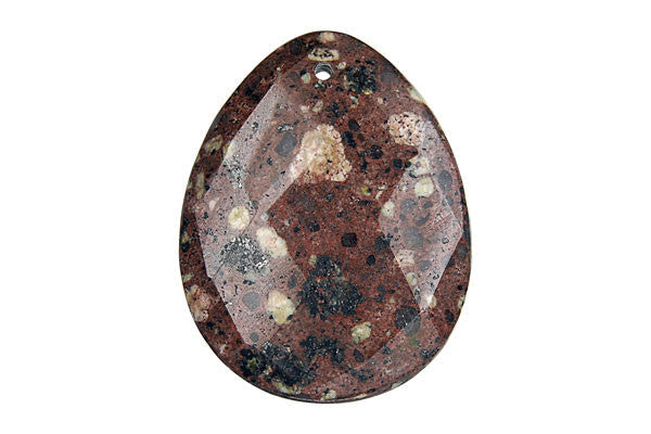 Mica Quartz Faceted Flat Briolette - 35x45mm - Piece - unbranded Mica Quartz pendant for jewelry making