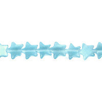Cat's Eye Fiber Optic Glass Star Beads - Blue - Star - 9x9mm - 16-inch | SKU 96484 - unbranded beads for jewelry making