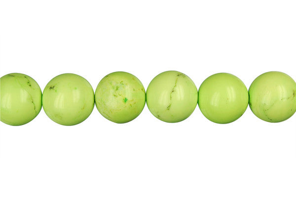 Howlite Beads - Apple Green) Round - 6mm - 16-inch - unbranded beads for jewelry making