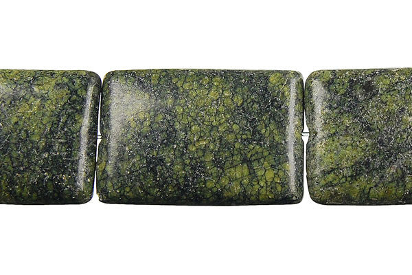 Russian Serpentine Beads - Flat Rectangle - 20x30mm - 16-inch - unbranded beads for jewelry making