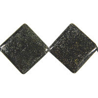 Russian Serpentine Beads - Diamond Square - 20x20mm - 16-inch - unbranded beads for jewelry making