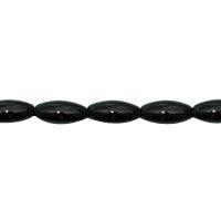 Black Onyx Beads - Rice - 6x12mm - 16-inch - unbranded beads for jewelry making