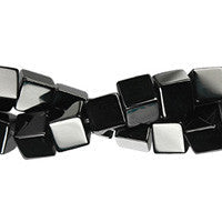 Black Onyx Beads - AAA) Cube - 8x8mm - 16-inch - unbranded beads for jewelry making