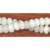 White Marble Beads - Rondelle - 5x8mm - 16-inch - unbranded beads for jewelry making