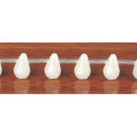 White Marble Beads - Faceted Briolette - 10x14mm - 16-inch - unbranded beads for jewelry making