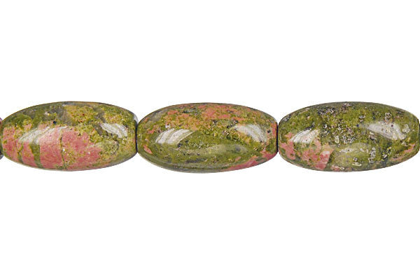 Unakite Beads - Brazil) Rice - 10x20mm - 16-inch - unbranded beads for jewelry making