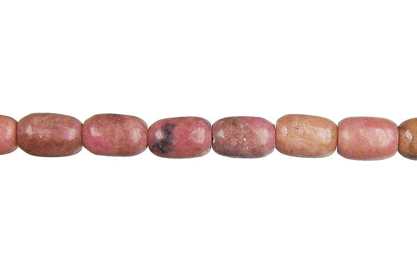 Rhodonite Beads - Drum - 6x9mm - 16-inch - unbranded beads for jewelry making
