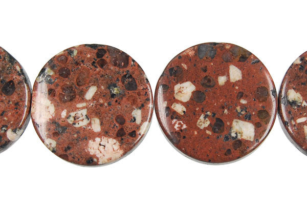 Mica Quartz Beads - Coin - 20x20mm - 16-inch - unbranded beads for jewelry making