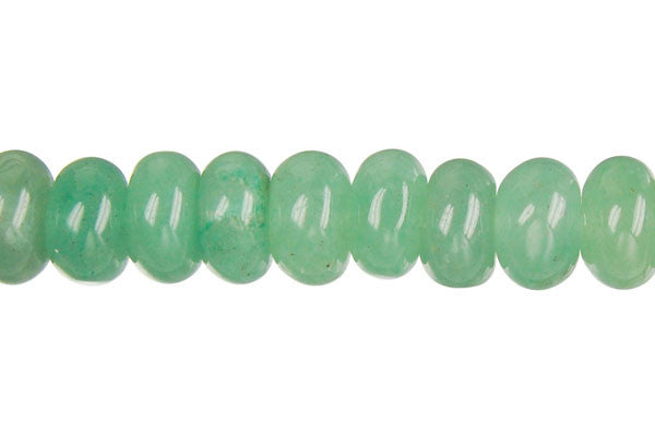 Green Aventurine Beads - Rondelle - 4x6mm - 16-inch - unbranded beads for jewelry making