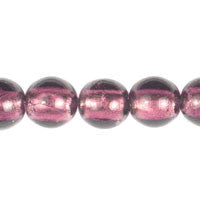 Lampwork Foil Glass Round & Coin Beads - Round - Purple - 14mm 16-inch - unbranded beads for jewelry making