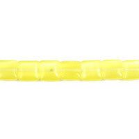 Cat's Eye Fiber Optic Glass Cube, Square & Rectangle Beads - Yellow - Square - 8x8mm - 16-inch | SKU 97022 - unbranded beads for jewelry making