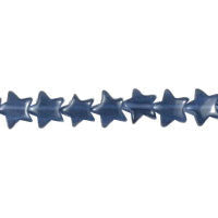 Cat's Eye Fiber Optic Glass Star Beads - Silver - Star - 9x9mm - 16-inch | SKU 97028 - unbranded beads for jewelry making