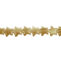 Cat's Eye Fiber Optic Glass Star Beads - Ivory - Star - 9x9mm - 16-inch - unbranded beads for jewelry making